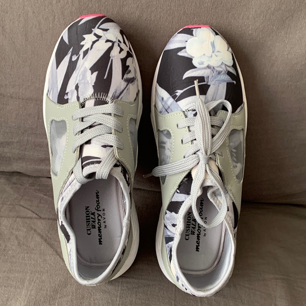 AVON Memory Foam Floral performance sneakers
